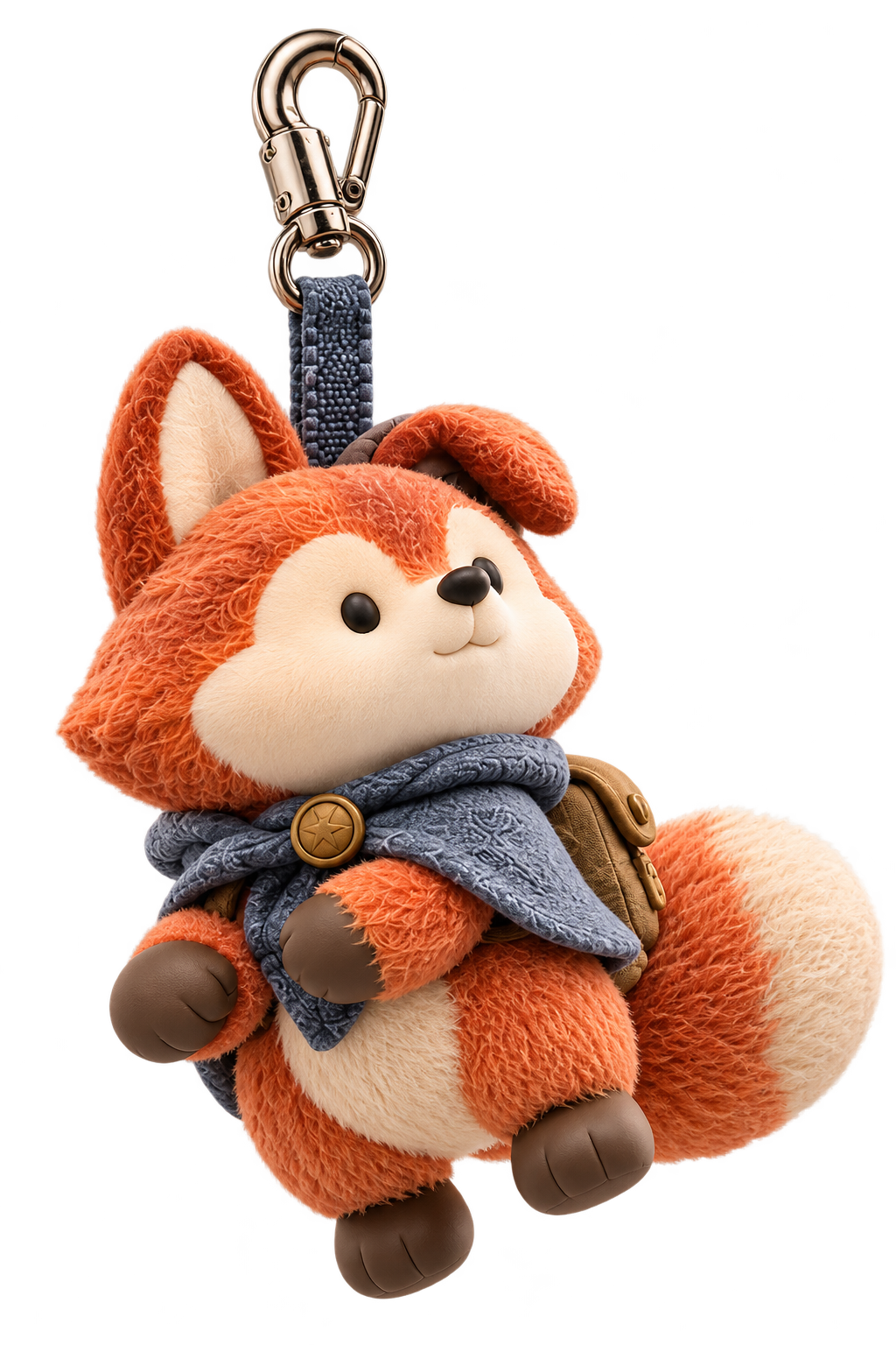 PIP, an orange fox with a blue cape