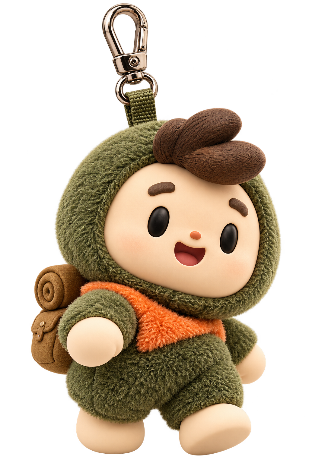 A-BU, a moss green traveller bag charm